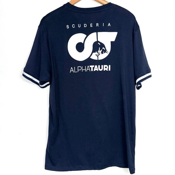 Formula1 Scuderia AlphaTauri Navy Blue Men’s Short Sleeve Logo T-Shirt Size XXL - Picture 2 of 10